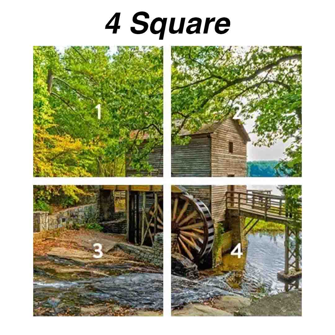 4 Square Split Canvas - Atlanta Canvas and Print