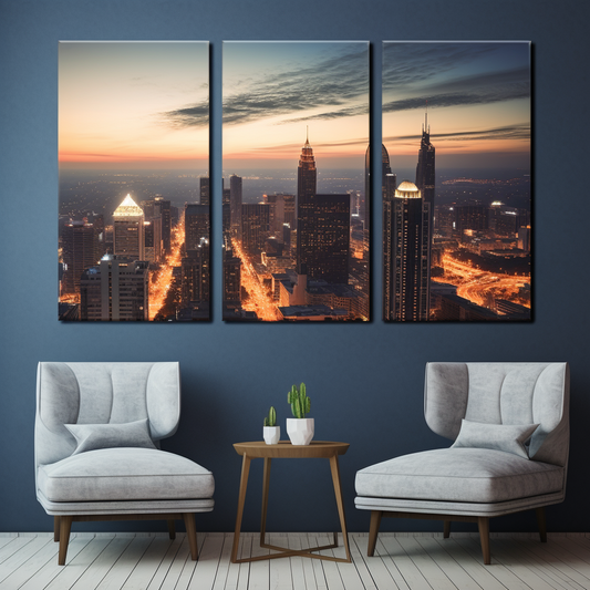 3 Split Panel Canvas - Atlanta Canvas and Print