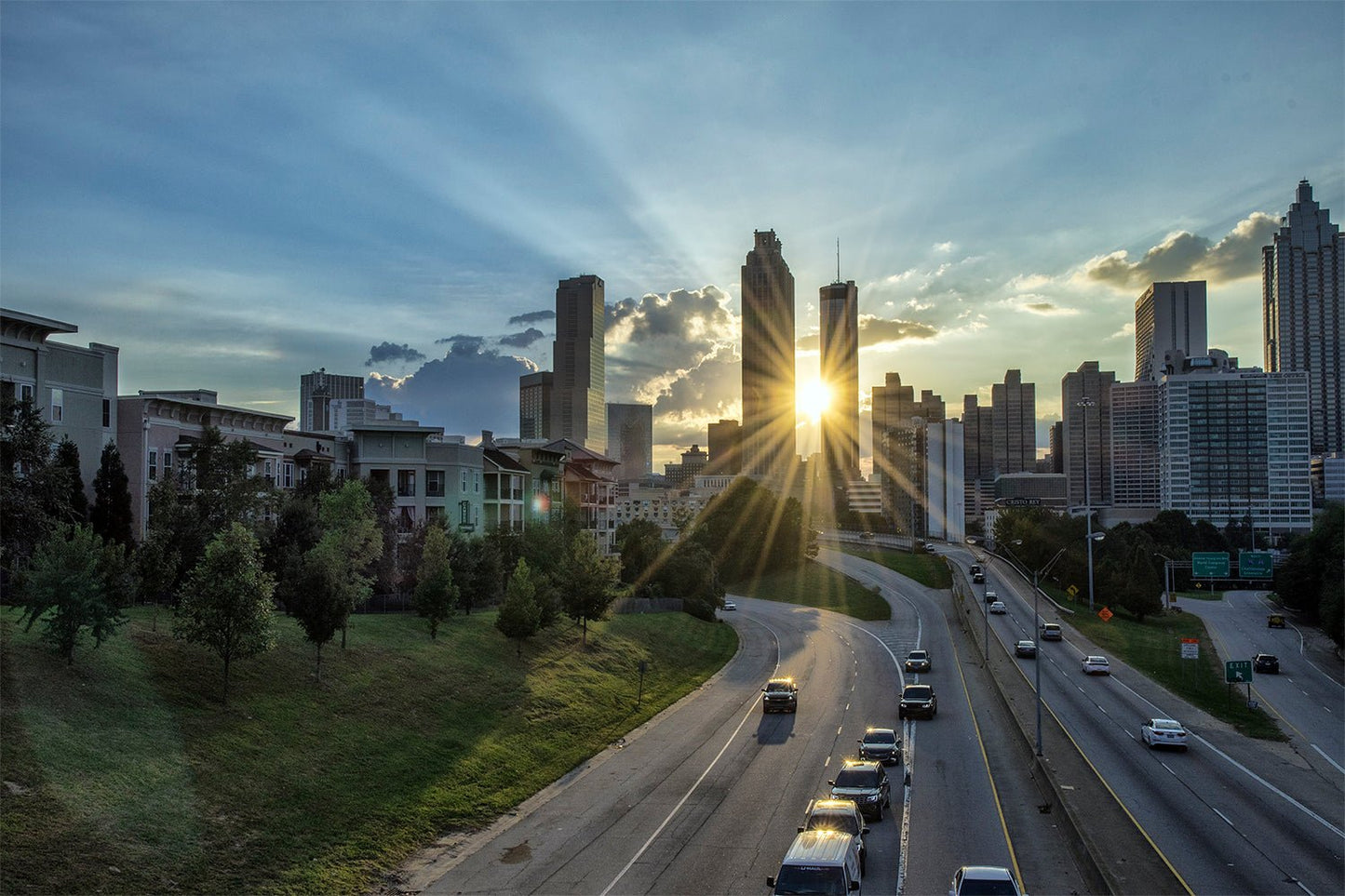 A Metallic Paper Surface - Downtown Atlanta image-Atlanta Canvas and Print