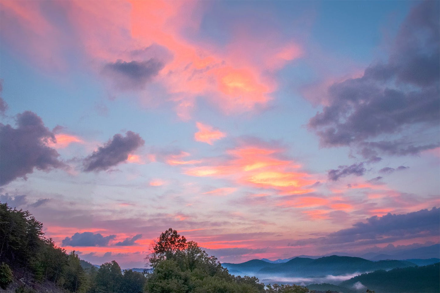 A Metallic Paper Surface -Smoky Mountains print sample- Atlanta Canvas and Print