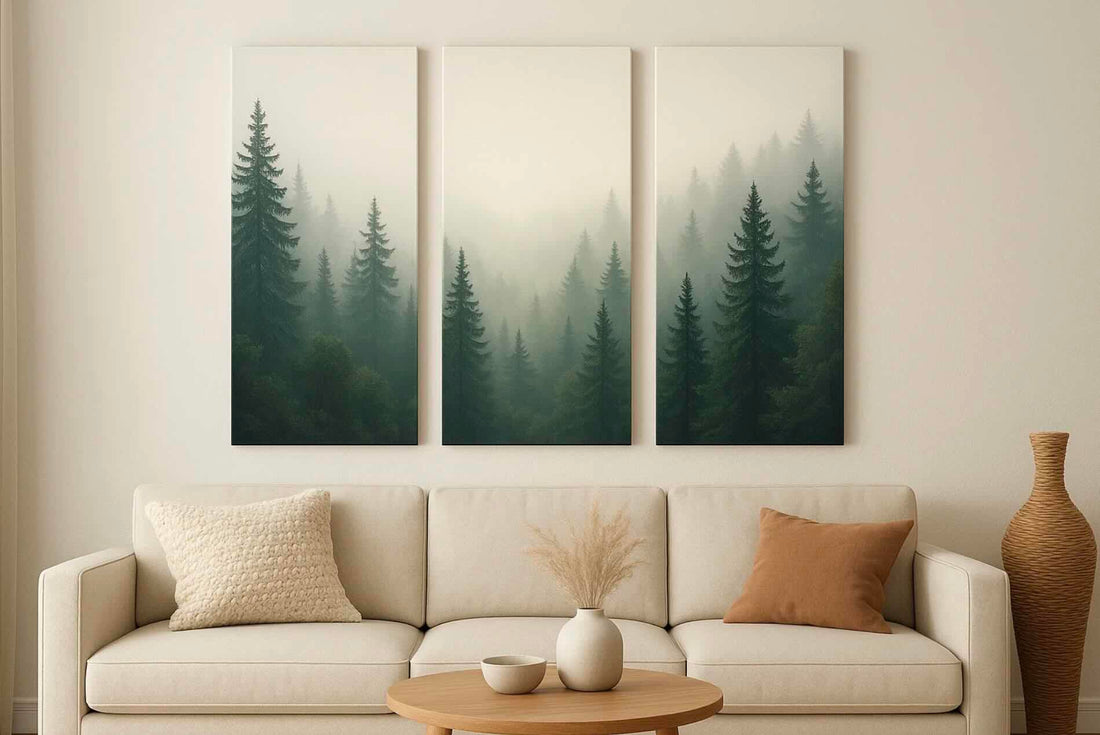 How Vertical Triptych Split Canvas Creates a Gallery Look at Home